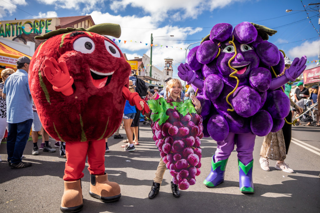 Apple and Grape Festival Mascots
